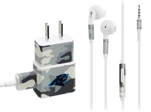NFL Carolina Panthers Camo Phone Charger Skin