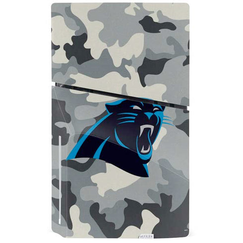 NFL Carolina Panthers Camo PS5 Slim Disk Console Skin