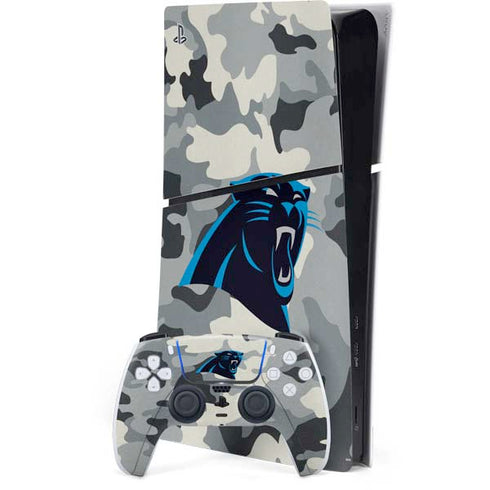 NFL Carolina Panthers Camo PS5 Slim Digital Edition Console Skin