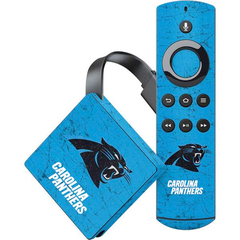 NFL Carolina Panthers Distressed Alternate Amazon Fire TV Skin