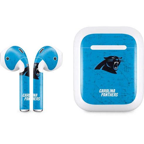 NFL Carolina Panthers Distressed Alternate Apple AirPods Skin