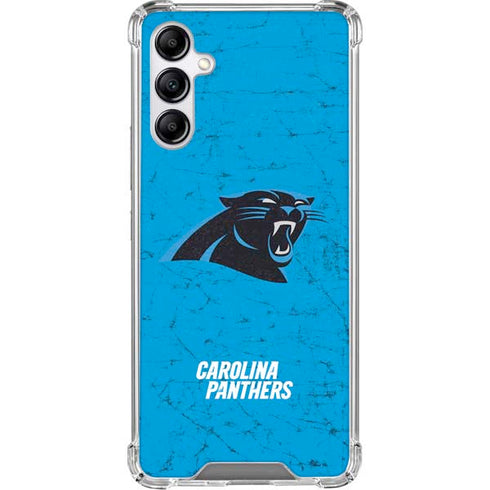 NFL Carolina Panthers Distressed Alternate Galaxy A15 5G Clear Case