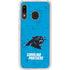 NFL Carolina Panthers Distressed Alternate Galaxy A20 Clear Case