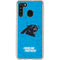 NFL Carolina Panthers Distressed Alternate Galaxy A21 Clear Case