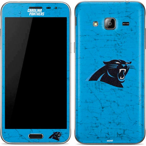 NFL Carolina Panthers Distressed Alternate Galaxy J3 Skin