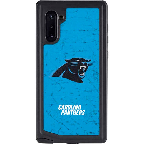 NFL Carolina Panthers Distressed Alternate Galaxy Note 10 Waterproof Case