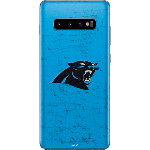 NFL Carolina Panthers Distressed Alternate Galaxy S10 Plus Skin