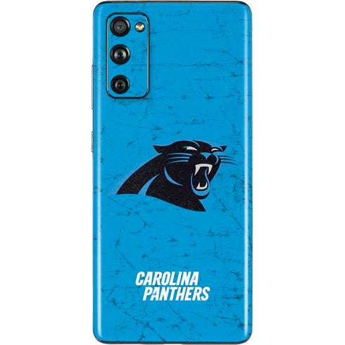 NFL Carolina Panthers Distressed Alternate Galaxy S20 Fan Edition Skin