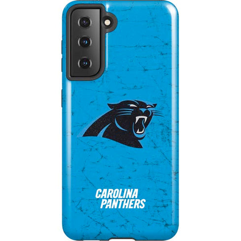 NFL Carolina Panthers Distressed Alternate Galaxy S21 5G Pro Case