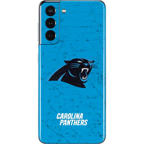 NFL Carolina Panthers Distressed Alternate Galaxy S21 5G Skin