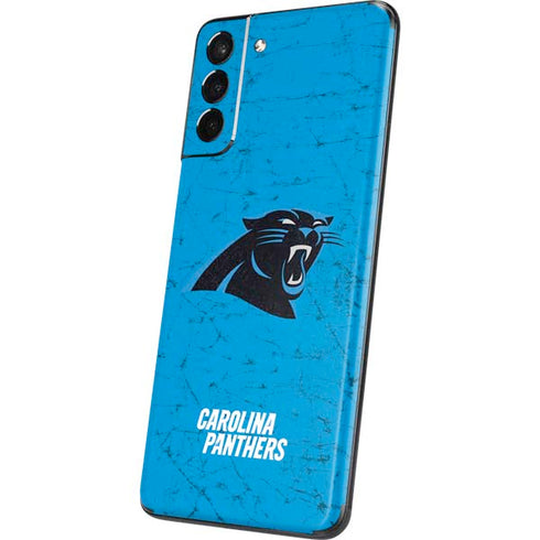 NFL Carolina Panthers Distressed Alternate Galaxy S21 5G Skin