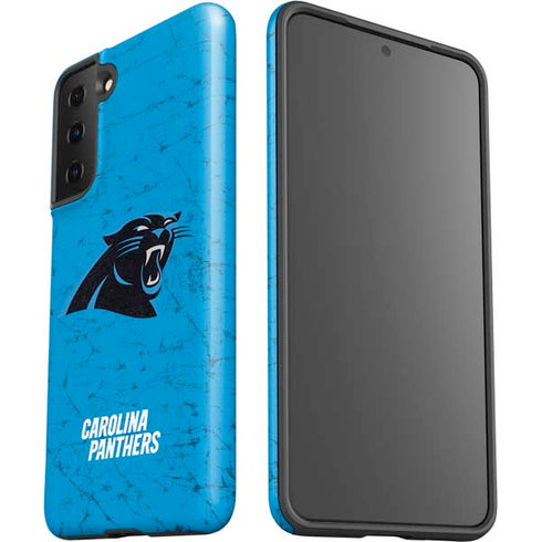 NFL Carolina Panthers Distressed Alternate Galaxy S21 FE Pro Case