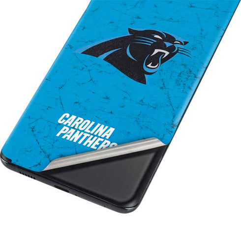 NFL Carolina Panthers Distressed Alternate Galaxy S21 Plus 5G Skin