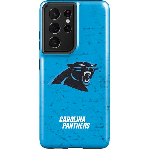 NFL Carolina Panthers Distressed Alternate Galaxy S21 Ultra 5G Pro Case