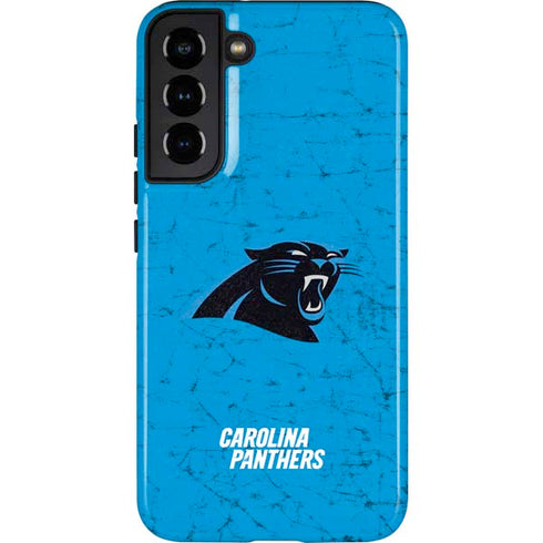 NFL Carolina Panthers Distressed Alternate Galaxy S22 Plus Pro Case