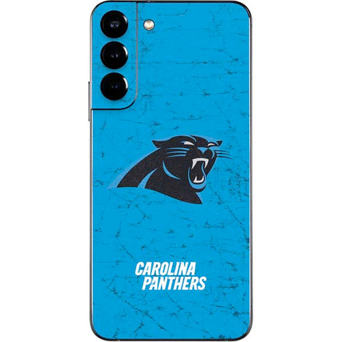 NFL Carolina Panthers Distressed Alternate Galaxy S22 Plus Skin