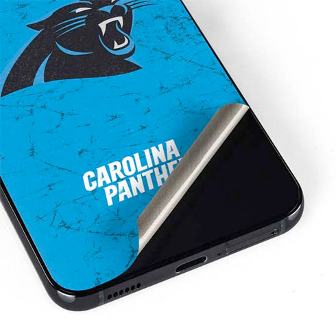 NFL Carolina Panthers Distressed Alternate Galaxy S22 Plus Skin