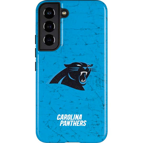 NFL Carolina Panthers Distressed Alternate Galaxy S22 Pro Case