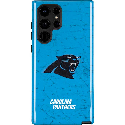 NFL Carolina Panthers Distressed Alternate Galaxy S22 Ultra Pro Case