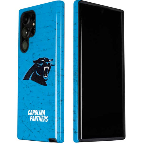 NFL Carolina Panthers Distressed Alternate Galaxy S22 Ultra Pro Case