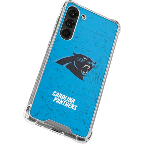 NFL Carolina Panthers Distressed Alternate Galaxy S23 Plus Clear Case