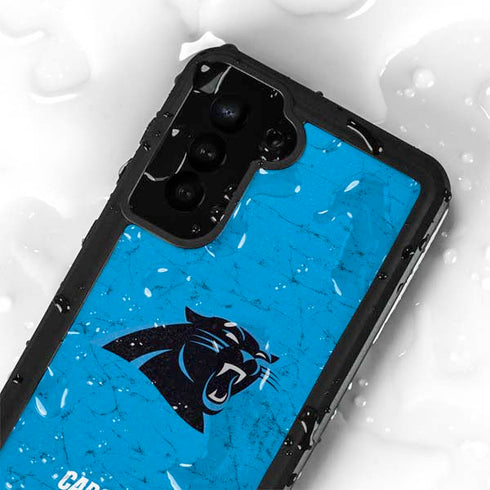 NFL Carolina Panthers Distressed Alternate Galaxy S23 Plus Waterproof Case