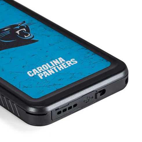 NFL Carolina Panthers Distressed Alternate Galaxy S23 Waterproof Case