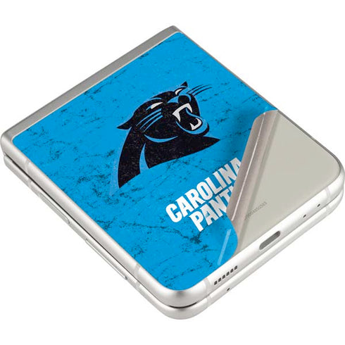 NFL Carolina Panthers Distressed Alternate Galaxy Z Flip3 5G Skin