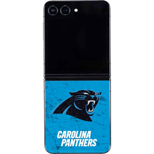 NFL Carolina Panthers Distressed Alternate Galaxy Z Flip5 5G Skin
