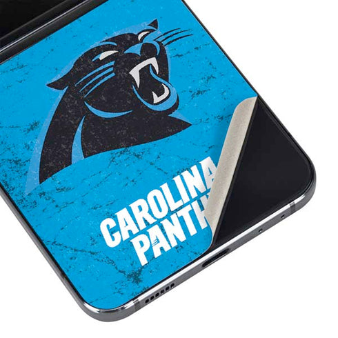 NFL Carolina Panthers Distressed Alternate Galaxy Z Flip5 5G Skin
