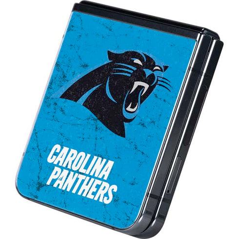 NFL Carolina Panthers Distressed Alternate Galaxy Z Flip5 5G Skin