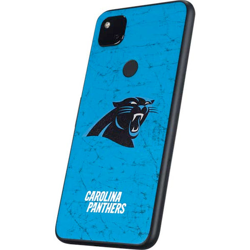 NFL Carolina Panthers Distressed Alternate Google Pixel 4a Skin