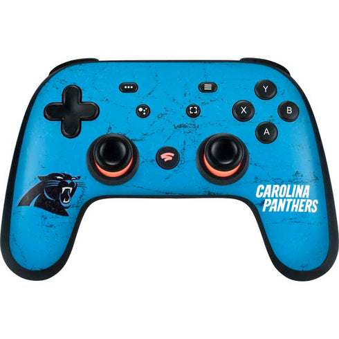 NFL Carolina Panthers Distressed Alternate Google Stadia Controller Skin