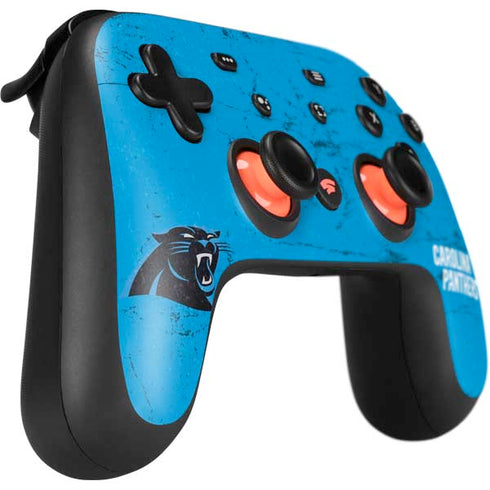 NFL Carolina Panthers Distressed Alternate Google Stadia Controller Skin
