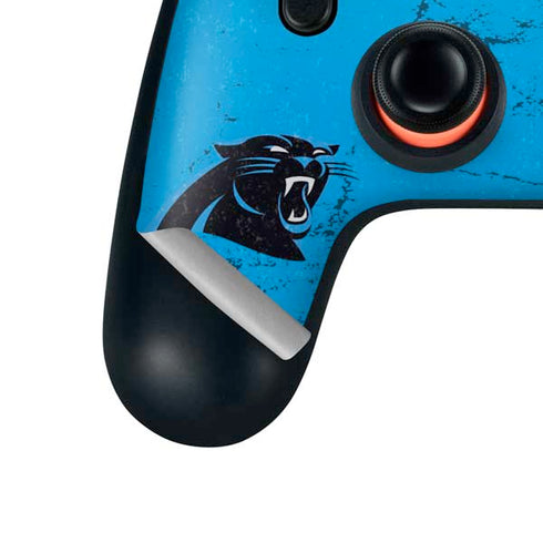 NFL Carolina Panthers Distressed Alternate Google Stadia Controller Skin