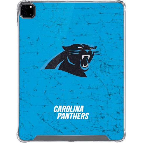 NFL Carolina Panthers Distressed Alternate iPad Pro 12.9in (2020) Clear Case