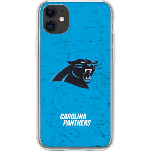 NFL Carolina Panthers Distressed Alternate iPhone 11 Clear Case