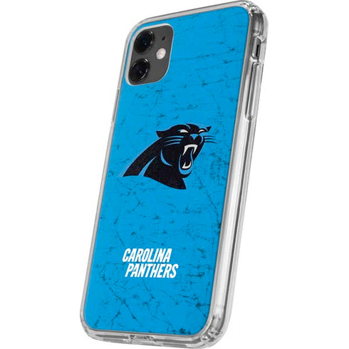 NFL Carolina Panthers Distressed Alternate iPhone 11 Clear Case