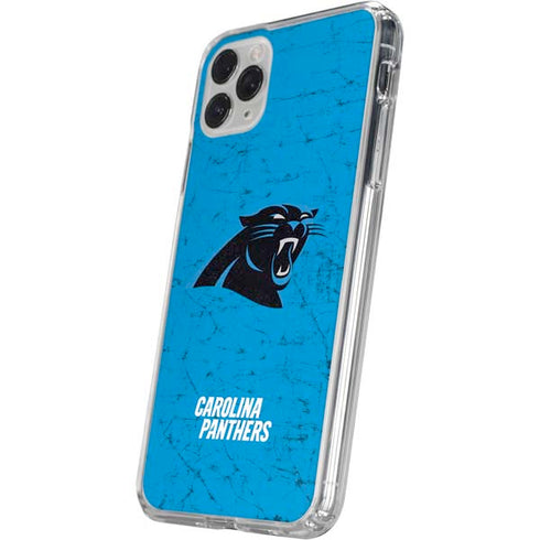 NFL Carolina Panthers Distressed Alternate iPhone 11 Pro Clear Case