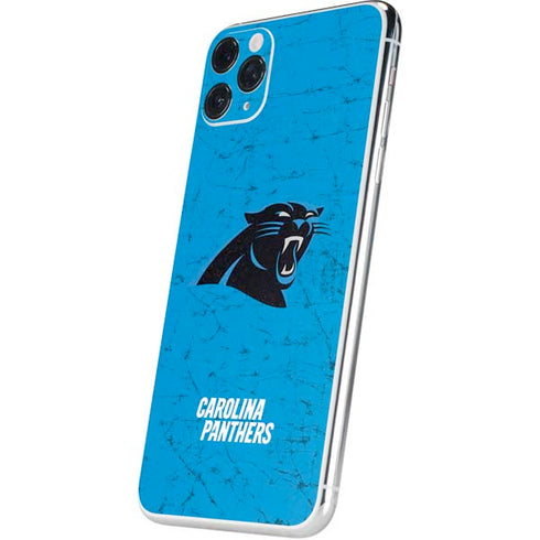NFL Carolina Panthers Distressed Alternate iPhone 11 Pro Max Skin