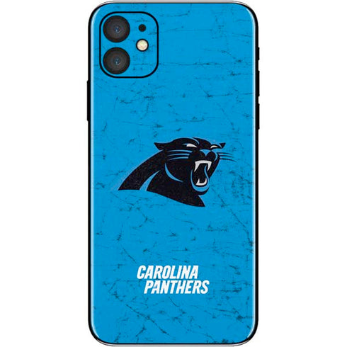 NFL Carolina Panthers Distressed Alternate iPhone 11 Skin