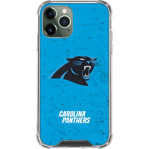 NFL Carolina Panthers Distressed Alternate iPhone 12 Pro Max Clear Case