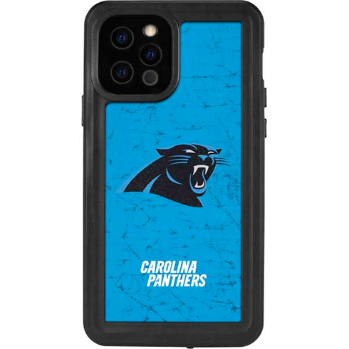 NFL Carolina Panthers Distressed Alternate iPhone 12 Pro Waterproof Case