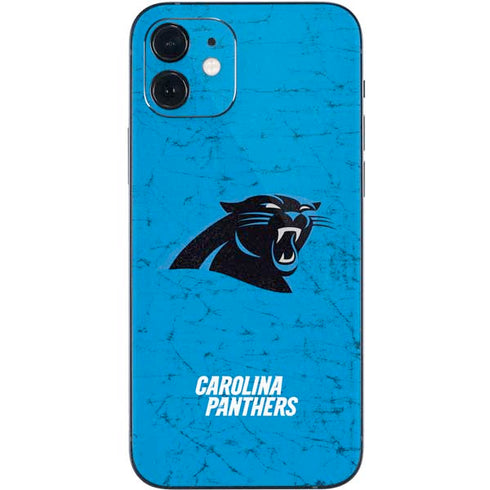 NFL Carolina Panthers Distressed Alternate iPhone 12 Skin