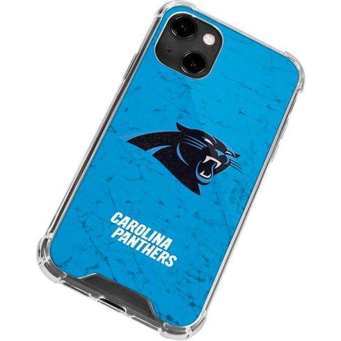 NFL Carolina Panthers Distressed Alternate iPhone 13 Clear Case