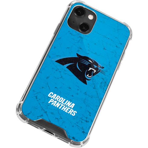 NFL Carolina Panthers Distressed Alternate iPhone 13 Mini Clear Case