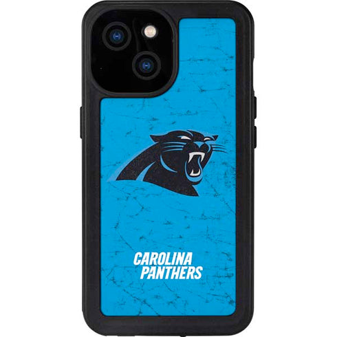NFL Carolina Panthers Distressed Alternate iPhone 13 Mini Waterproof Case