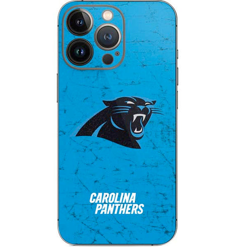 NFL Carolina Panthers Distressed Alternate iPhone 13 Pro Skin