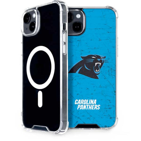 NFL Carolina Panthers Distressed Alternate iPhone 15 Plus MagSafe Case