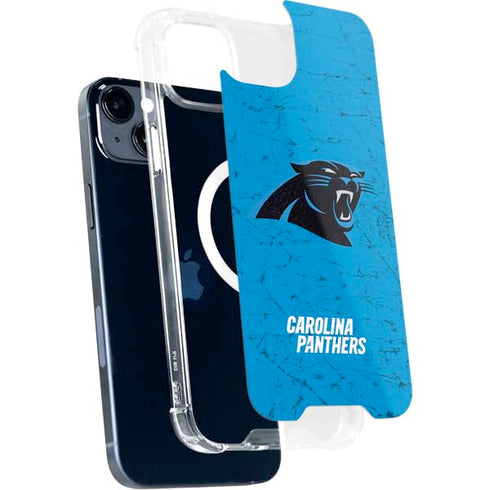 NFL Carolina Panthers Distressed Alternate iPhone 15 Plus MagSafe Case